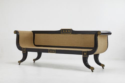 EARLY 19TH CENTURY EBONISED SOFA - ADDITIONAL PHOTO 6