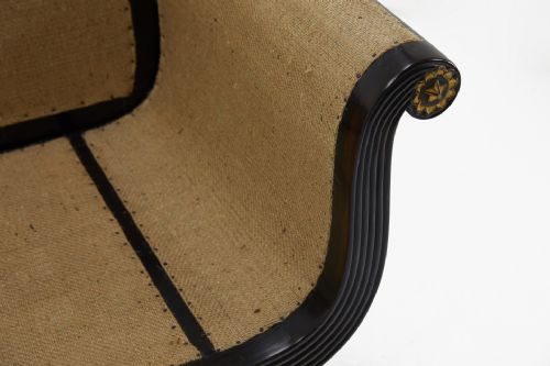 EARLY 19TH CENTURY EBONISED SOFA - ADDITIONAL PHOTO 7