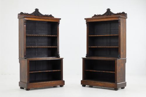 PAIR OF ENGLISH ROSEWOOD BOOKCASES - ADDITIONAL PHOTO 1