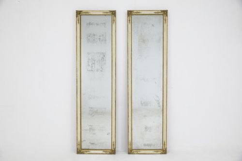 large pair of french 19th century paint gilt mirrors - CATEGORY: ANTIQUE MIRRORS - DATED 19TH CENTURY