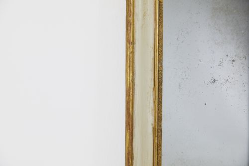 LARGE PAIR OF FRENCH 19TH CENTURY PAINT GILT MIRRORS - ADDITIONAL PHOTO 1