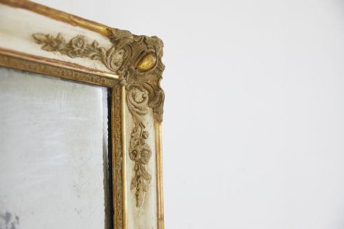 LARGE PAIR OF FRENCH 19TH CENTURY PAINT GILT MIRRORS - ADDITIONAL PHOTO 2