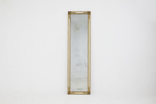 LARGE PAIR OF FRENCH 19TH CENTURY PAINT GILT MIRRORS - ADDITIONAL PHOTO 4