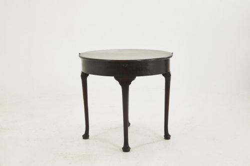 GEORGE II MAHOGANY PAD FOOT HALF ROUND TEA TABLE - ADDITIONAL PHOTO 4