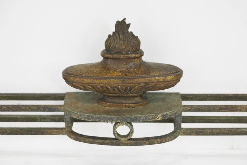 LARGE WROUGHT IRON FRENCH 19TH CENTURY CONSOLE TABLE - ADDITIONAL PHOTO 1