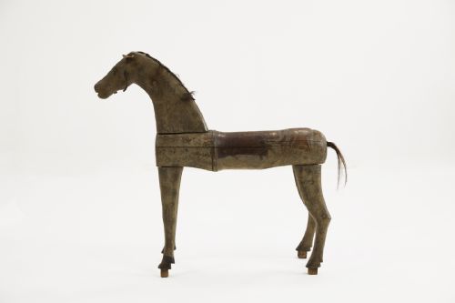 SWEDISH 19TH CENTURY PAINTED CARVED WOODEN HORSE - ADDITIONAL PHOTO 1