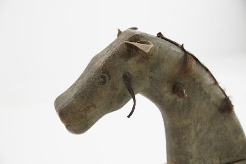SWEDISH 19TH CENTURY PAINTED CARVED WOODEN HORSE - ADDITIONAL PHOTO 2