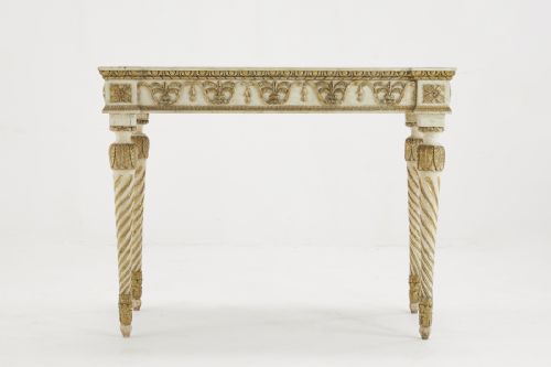 late 18th century italian carved giltwood painted console table - CATEGORY: ANTIQUE TABLES - DATED 18TH CENTURY