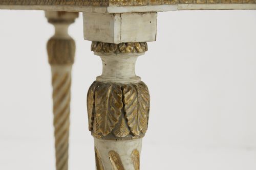 LATE 18TH CENTURY ITALIAN CARVED GILTWOOD PAINTED CONSOLE TABLE - ADDITIONAL PHOTO 2