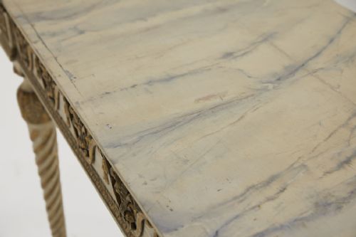LATE 18TH CENTURY ITALIAN CARVED GILTWOOD PAINTED CONSOLE TABLE - ADDITIONAL PHOTO 4