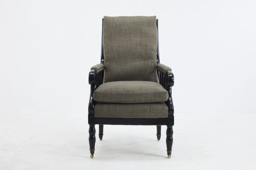 19TH CENTURY FRENCH EBONISED ARMCHAIR - ADDITIONAL PHOTO 1