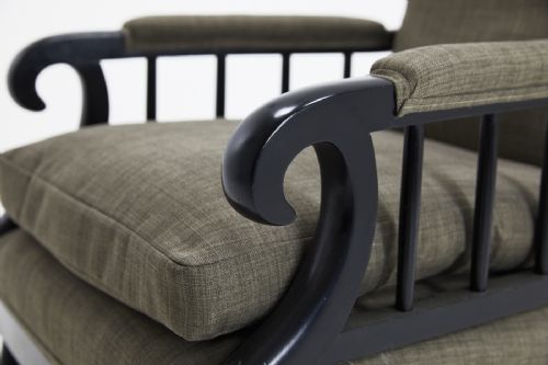 19TH CENTURY FRENCH EBONISED ARMCHAIR - ADDITIONAL PHOTO 2