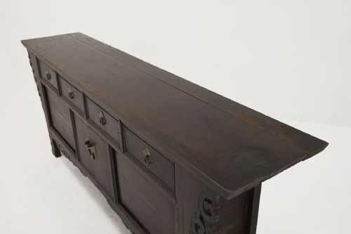 19TH CENTURY CHINESE ELM SIDEBOARD WITH CARVED DECORATION - ADDITIONAL PHOTO 4