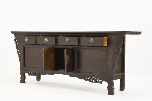 19TH CENTURY CHINESE ELM SIDEBOARD WITH CARVED DECORATION - ADDITIONAL PHOTO 7