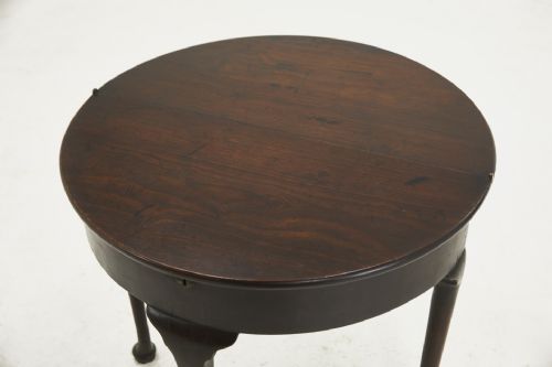 GEORGE II MAHOGANY PAD FOOT HALF ROUND TEA TABLE - ADDITIONAL PHOTO 6