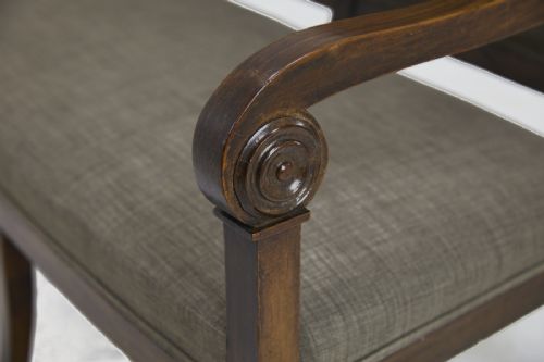 EARLY 19TH CENTURY FRENCH WALNUT SOFA WITH CARVED ARMRESTS - ADDITIONAL PHOTO 2