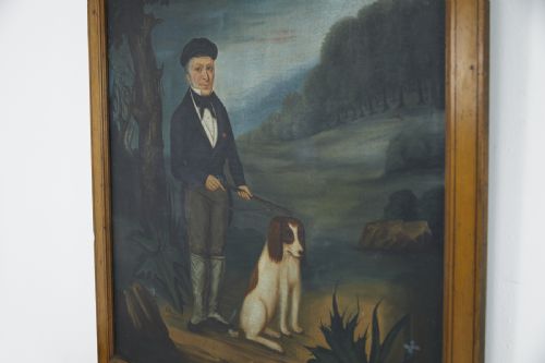 EARLY 19TH CENTURY FRENCH NAIVE OIL ON CANVAS - ADDITIONAL PHOTO 2