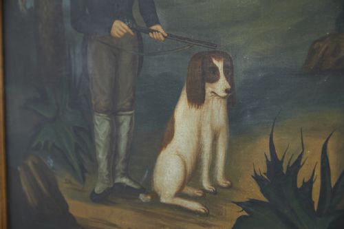 EARLY 19TH CENTURY FRENCH NAIVE OIL ON CANVAS - ADDITIONAL PHOTO 4