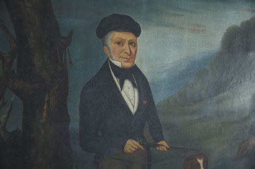EARLY 19TH CENTURY FRENCH NAIVE OIL ON CANVAS - ADDITIONAL PHOTO 5
