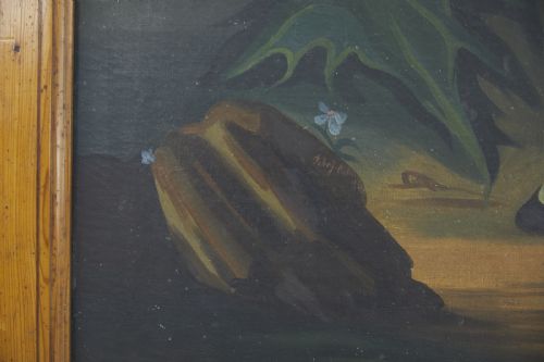 EARLY 19TH CENTURY FRENCH NAIVE OIL ON CANVAS - ADDITIONAL PHOTO 6