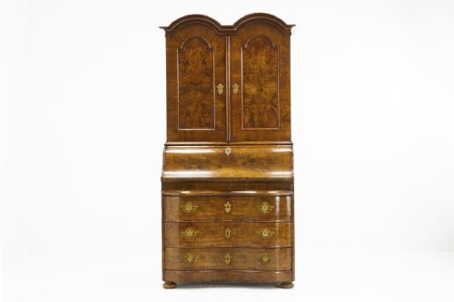 18TH CENTURY GERMAN DOUBLE DOME WALNUT BUREAU CABINET - ADDITIONAL PHOTO 8