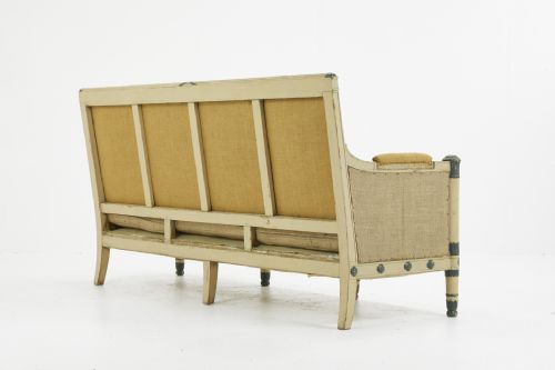 19TH CENTURY FRENCH CARVED WOOD PAINTED SOFA - ADDITIONAL PHOTO 7