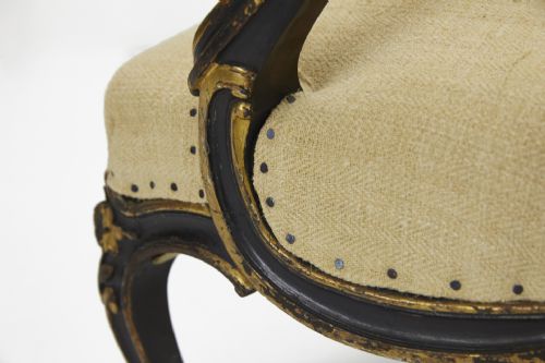19TH CENTURY LARGE SCALE FRENCH EBONISED ARMCHAIR - ADDITIONAL PHOTO 7