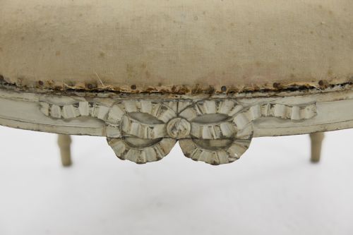 PAIR OF FRENCH PAINTED 18TH CENTURY ARMCHAIRS - ADDITIONAL PHOTO 3