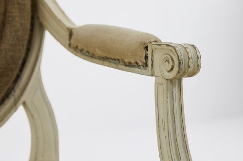 PAIR OF FRENCH PAINTED 18TH CENTURY ARMCHAIRS - ADDITIONAL PHOTO 5