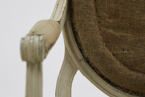 PAIR OF FRENCH PAINTED 18TH CENTURY ARMCHAIRS - ADDITIONAL PHOTO 6