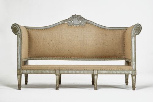 LARGE 18TH CENTURY FRENCH SOFA WITH ORIGINAL PAINT - ADDITIONAL PHOTO 1