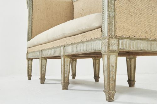 LARGE 18TH CENTURY FRENCH SOFA WITH ORIGINAL PAINT - ADDITIONAL PHOTO 4