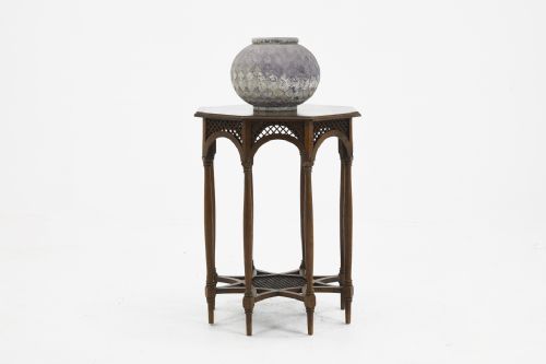 EARLY 20TH CENTURY OAK OCTAGONAL OCCASIONAL TABLE - ADDITIONAL PHOTO 5