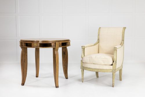 1930'S FRENCH PARQUETRY CENTRE TABLE WITH ORMOLU MOUNTS - ADDITIONAL PHOTO 1
