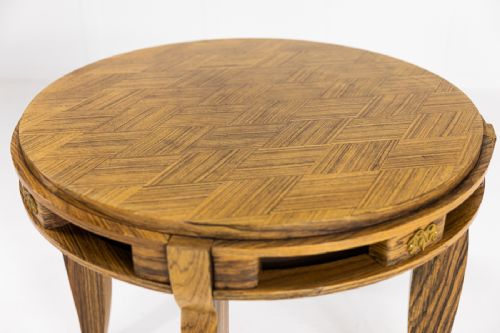 1930'S FRENCH PARQUETRY CENTRE TABLE WITH ORMOLU MOUNTS - ADDITIONAL PHOTO 3