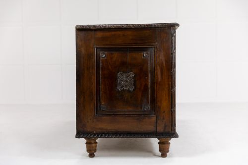 18TH CENTURY RUSTIC CARVED CHERRY COMMODE - ADDITIONAL PHOTO 4