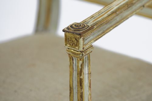 PAIR OF 18TH CENTURY ITALIAN PAINTED GILT ARMCHAIRS - ADDITIONAL PHOTO 2