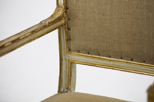 PAIR OF 18TH CENTURY ITALIAN PAINTED GILT ARMCHAIRS - ADDITIONAL PHOTO 3