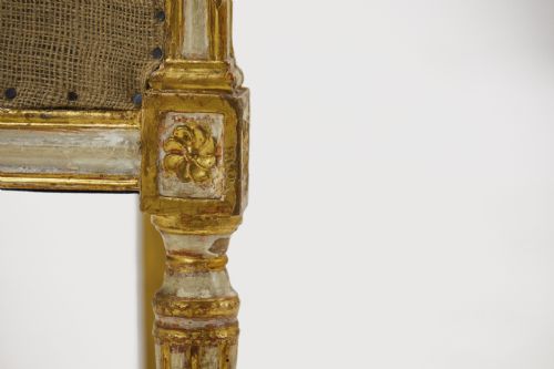 PAIR OF 18TH CENTURY ITALIAN PAINTED GILT ARMCHAIRS - ADDITIONAL PHOTO 4