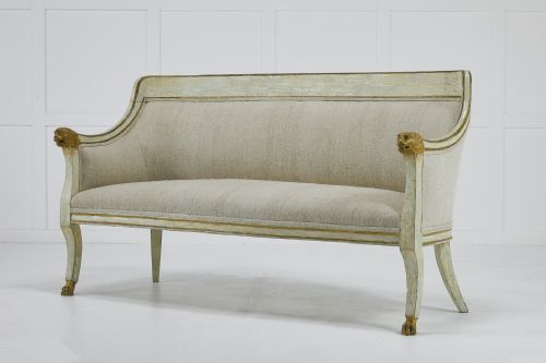 early 19th century italian painted and gilt sofa - CATEGORY: ANTIQUE SOFAS - DATED 19TH CENTURY