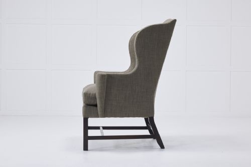 ENGLISH GEORGE LLL MAHOGANY WING ARMCHAIR - ADDITIONAL PHOTO 1