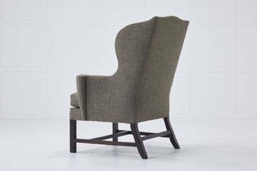 ENGLISH GEORGE LLL MAHOGANY WING ARMCHAIR - ADDITIONAL PHOTO 3
