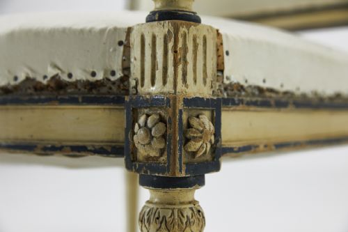 PAIR OF EARLY 19TH CENTURY FRENCH PAINTED ARMCHAIRS - ADDITIONAL PHOTO 4