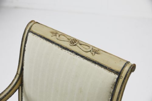 PAIR OF EARLY 19TH CENTURY FRENCH PAINTED ARMCHAIRS - ADDITIONAL PHOTO 7
