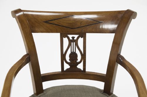 SET OF TWELVE 19TH CENTURY AUSTRIAN CHERRY WOOD DINING CHAIRS - ADDITIONAL PHOTO 11