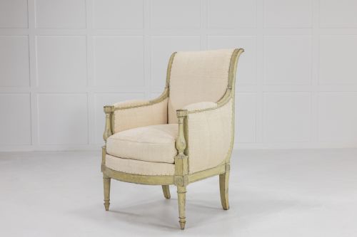 PAIR OF FRENCH EARLY 19TH CENTURY PAINTED ARMCHAIRS - ADDITIONAL PHOTO 2