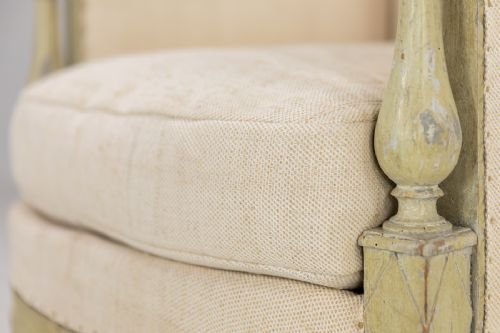 PAIR OF FRENCH EARLY 19TH CENTURY PAINTED ARMCHAIRS - ADDITIONAL PHOTO 3