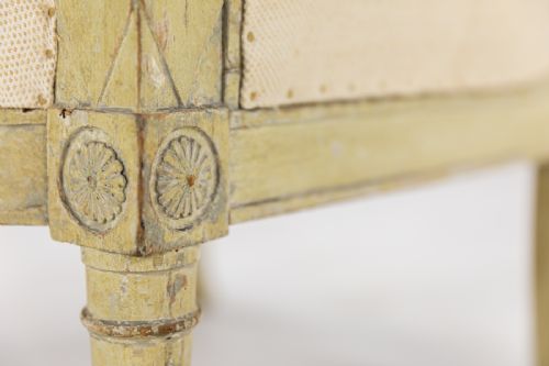 PAIR OF FRENCH EARLY 19TH CENTURY PAINTED ARMCHAIRS - ADDITIONAL PHOTO 7
