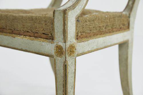SET OF EIGHT PAINTED 18TH CENTURY ITALIAN DINING CHAIRS - ADDITIONAL PHOTO 4