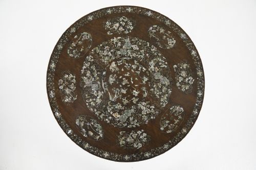19th century chinese mother of pearl inlaid table - CATEGORY: ANTIQUE TABLES - DATED 19TH CENTURY